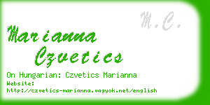 marianna czvetics business card